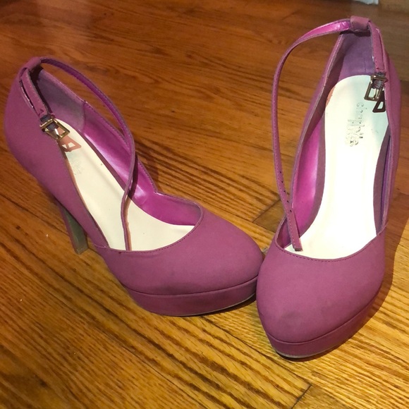 Charlotte Russe Shoes - Plum closed toe high heel.